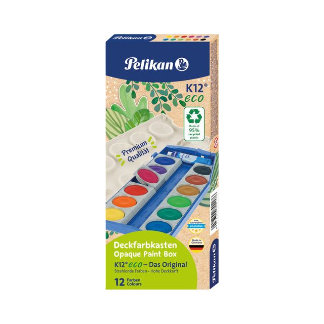 Pelikan - Boîte à peinture 735 / K12 Eco, 12 siestes