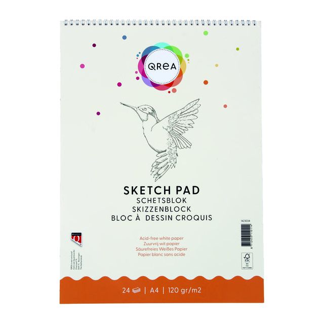 Qrea - Sketch Block A4 24 (Spiral 120gr delacée | Positez une feuille de 24