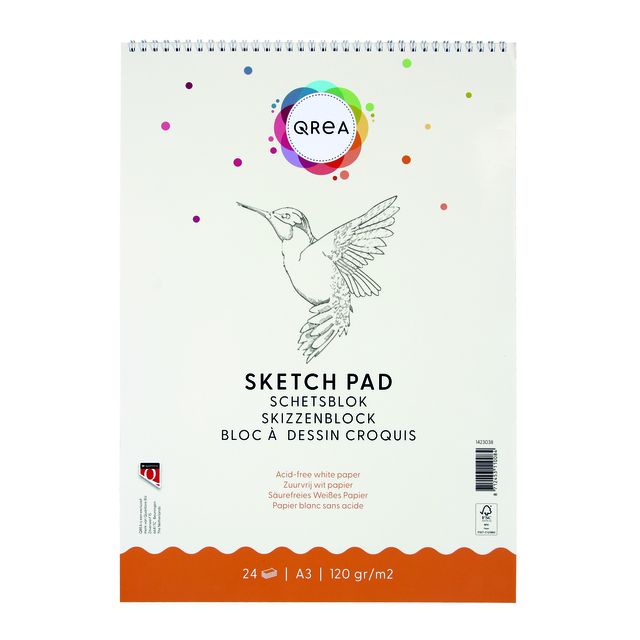 Qrea - Sketchpad A3 24 sheets 120gr spiral