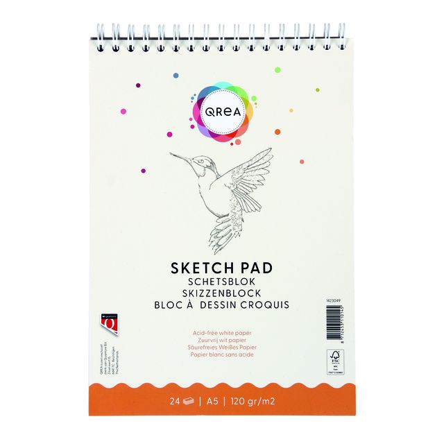 Qrea - Sketchpad A5 24 sheets 120gr spiral