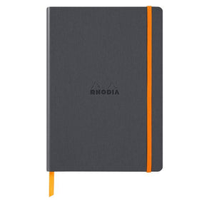 Rhodia -  Notitieboek a5 lijn 80 vel 90gr titanium