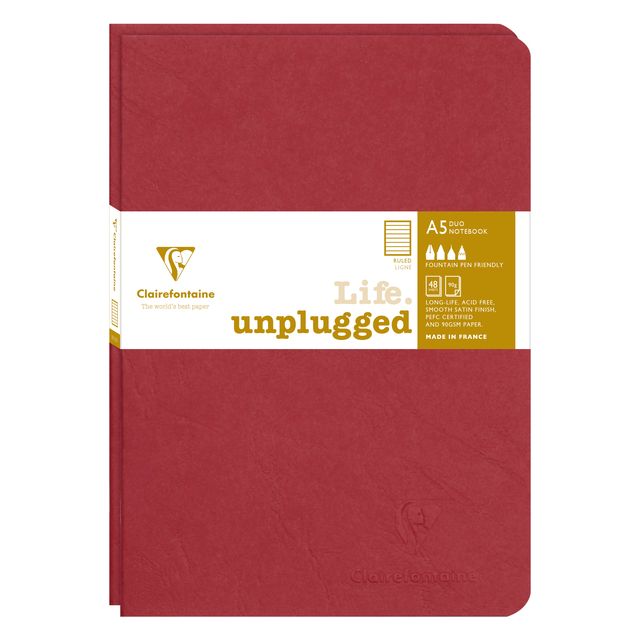 Clairefontaine -  Schrift  a5 lijn 96pag 90gr rd 2st