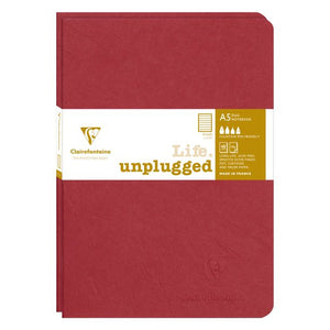 Clairefontaine – Notizbuch A5-Linie, 96 Seiten, 90 g, rotes Siegel, 2 Stück