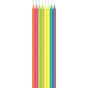 Haza - Bougies longues lumineuses 15cm 16 pièces assorties | 5 pièces