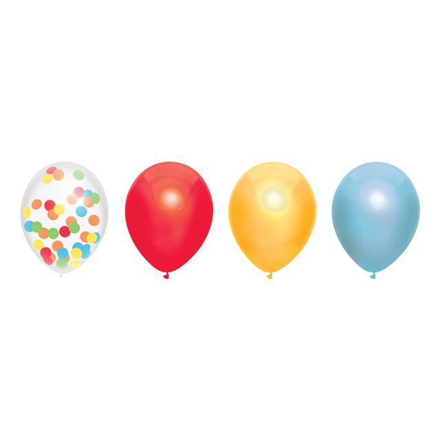 Haza - Balloons Haza sur l'arc-en-ciel 30 cm 6st Ass | Carte A 6 pièces | 5 pièces