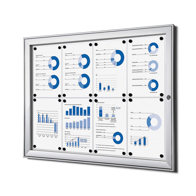 Quantore - Luxury display board 8x A4 silver