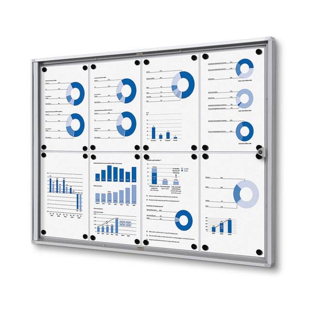 Quantore - Vergrendelbaar notitiebord indoor economy 8x a4