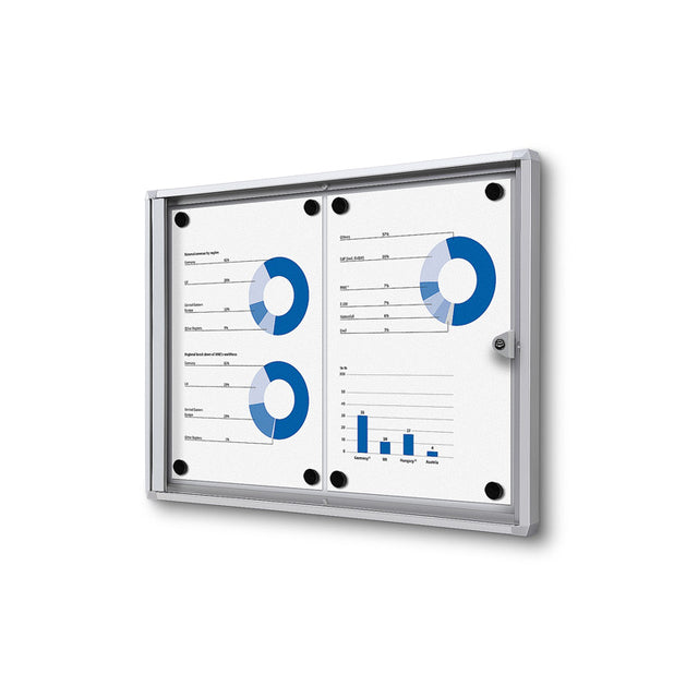 Quantore - Vergrendelbaar notitiebord indoor economy 2x a4