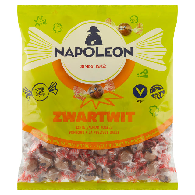 Napoléon - Candy Napoléon Sac noir et blanc 1 kg | Sac à 1000 grammes