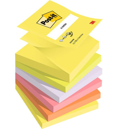 Post-it -  Memoblok 3m  z-note r330 76x76mm ass kleur