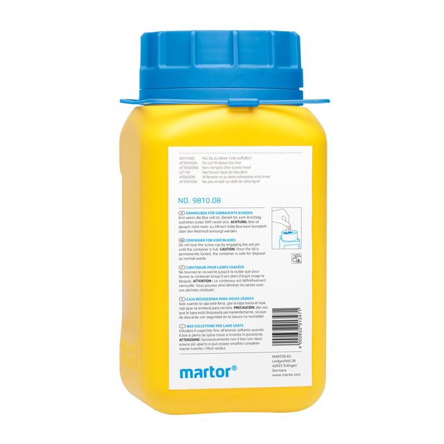 Martor - Boîte de collecte de lames usagées jaune