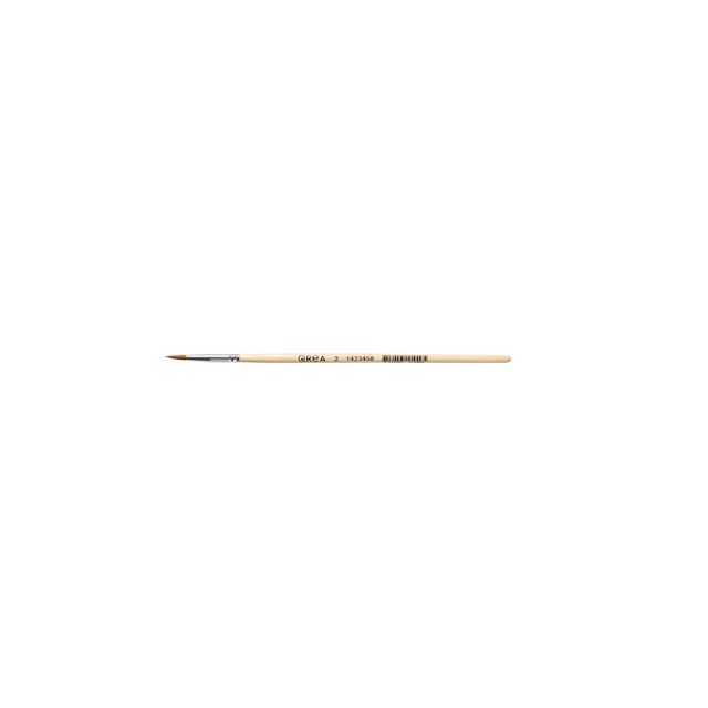 Qrea - Spazzola in pelo sintetico n. 2 larghezza 3,0 mm