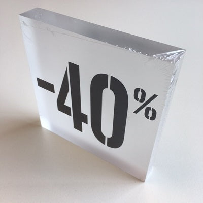 Klika - Acryl kortingsblok -40% mat transparant