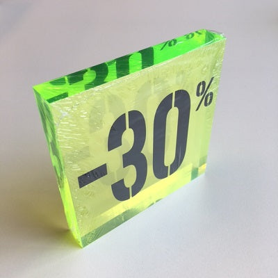 Klika -  Acryl kortingsblok -30% fluor groen
