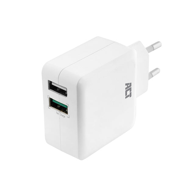 ACT - Charger ACT USB 2 POORTS QuickCharge 30W White | Box a 1 morceau