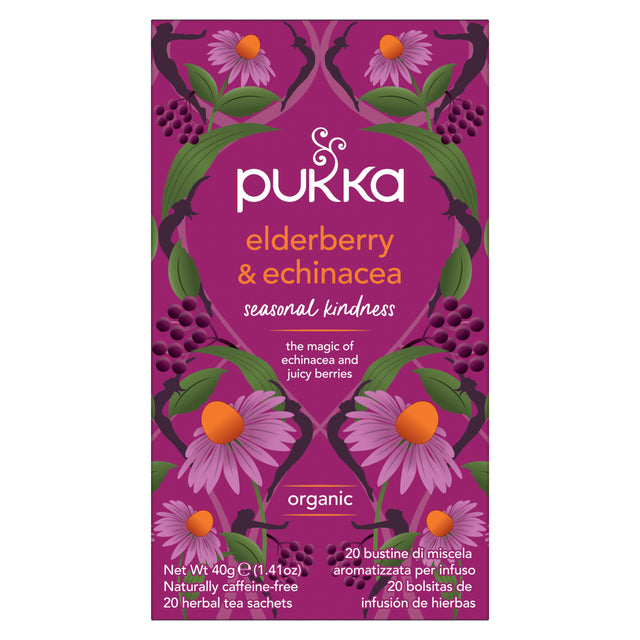 Pukka - Thee elderberry en echinacea 20 zakjes