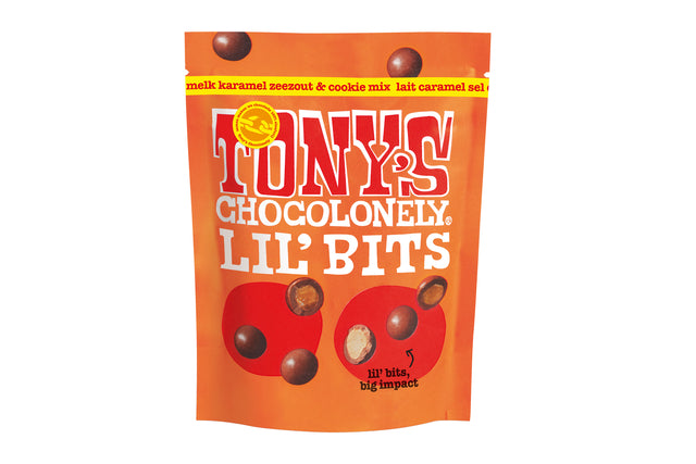 Tony's Chocolonely - Schokolade Tony Chocolonely Lil Bits Kar Zeezt Bisc | 120 Gramm einbacken