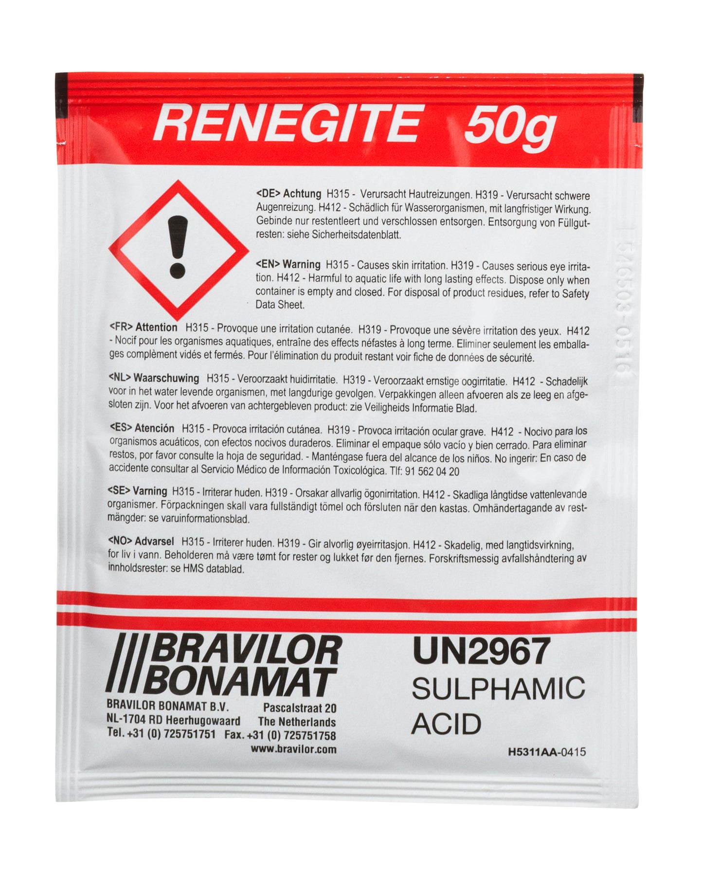 Bravilor -  Ontkalker  renegite voor koffiemachines | 60 stuks