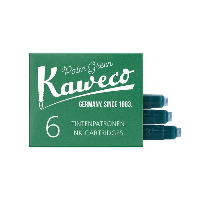 Kaweco - Tintenpatrone grün, Box mit 6 Stück