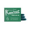 Kaweco - Cartucho de tinta verde caja de 6 piezas