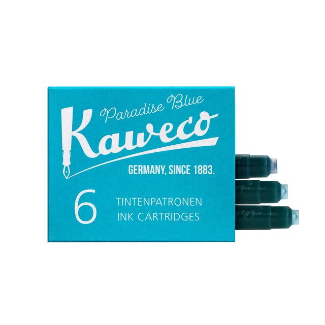 Kaweco - Cartuccia d'inchiostro turchese, scatola da 6 pezzi