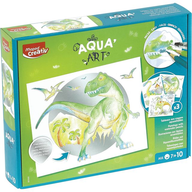 Maped - Set hobby Creativ Aqua'Art dinosauro 14 pezzi assortiti