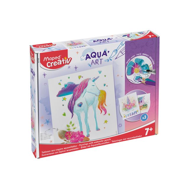 Maped -  Hobbyset  creativ aquaart eenhoorn 14delig