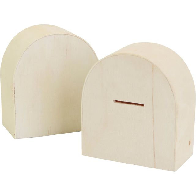 CreoTime - Box Creativ Company Wood 10x9cm | Box A 12 pièces | 12 pièces