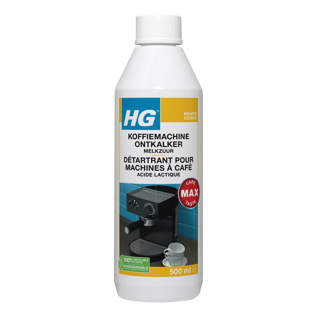 HG - Deskalkalker HG pour la machine à café acide lactique 500 ml | Bouteille 500 millilitres