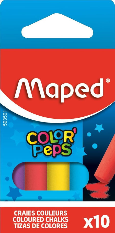 Maped - Tafelkreide Color'Peps, 10er-Set, sortiert