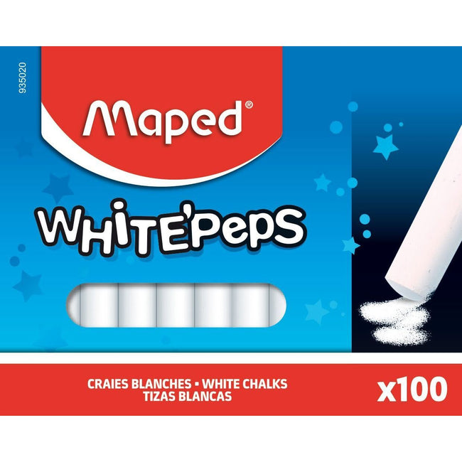 Maped -  Schoolbordkrijt  white'peps ds 100st wit