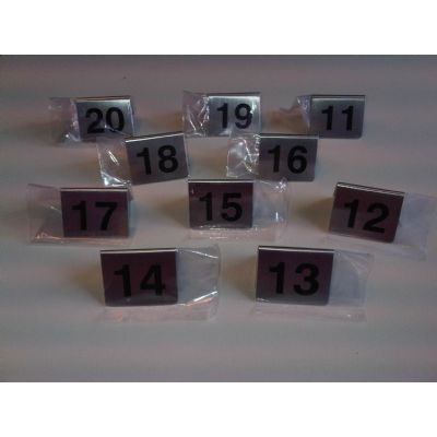 Klika - Plate / table number set 11 to 20 stainless steel
