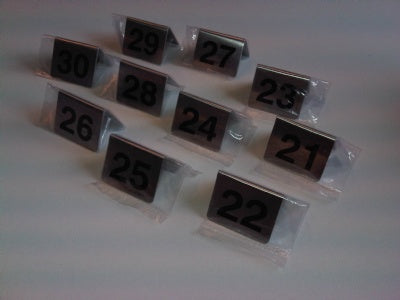 Klika - Teller-/Tischnummernset 41 bis 50 Edelstahl