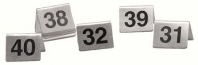 Klika - Teller-/Tischnummernset 31 bis 40 Edelstahl