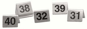 Klika -  Bordje / tafelnummer set 31 tot 40 rvs