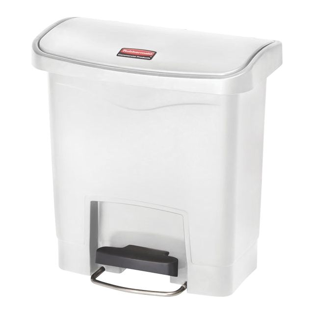 Rubbermaid - Pédal Bucket Slim Jim Step sur 15L White | 1 pièce