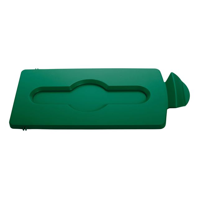 Rubbermaid - couvercle slim jim rs fermé vert | 1 pièce