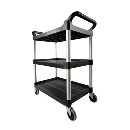 Prodotti commerciali Rubbermaid - Carrello di servizio con ruote piroettanti da 10 cm nero
