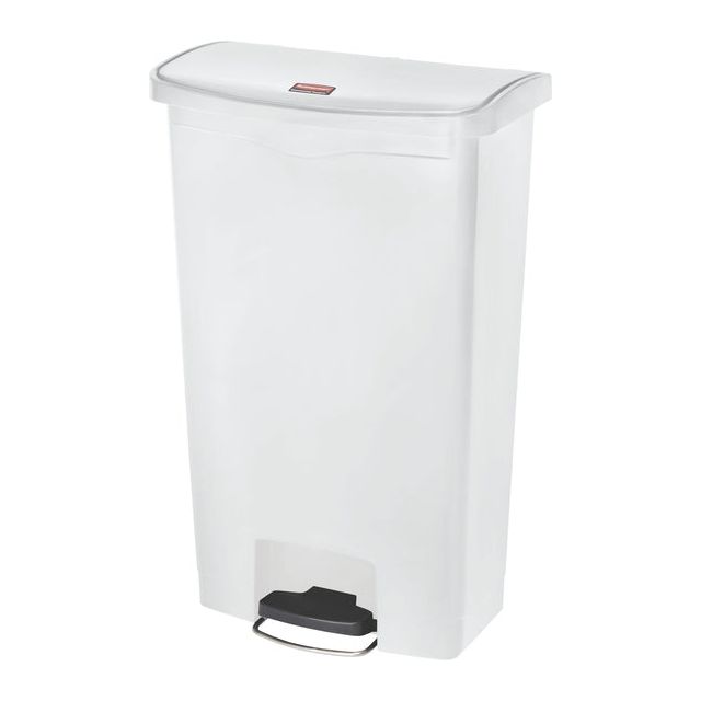 Rubbermaid - Pédale Bucket Slim Jim Étape sur 68L White | 1 pièce