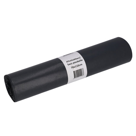 Cleaninq - Bolsa de basura 70x110cm LDPE reciclado T70 120L gris rollo de 20 piezas