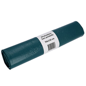 Cleaninq - Sac poubelle 70x110cm LDPE recyclé T50 120L bleu rouleau de 20 pièces