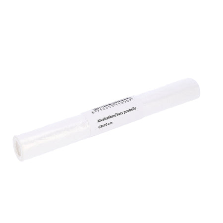Cleaninq - Bolsa de basura 63x70cm HDPE T15 50L transparente rollo de 25 piezas
