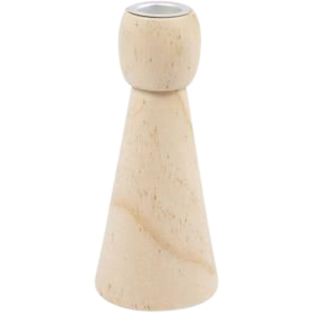 Creotime - Candlestick Creativ Company wood conical 14.5cm