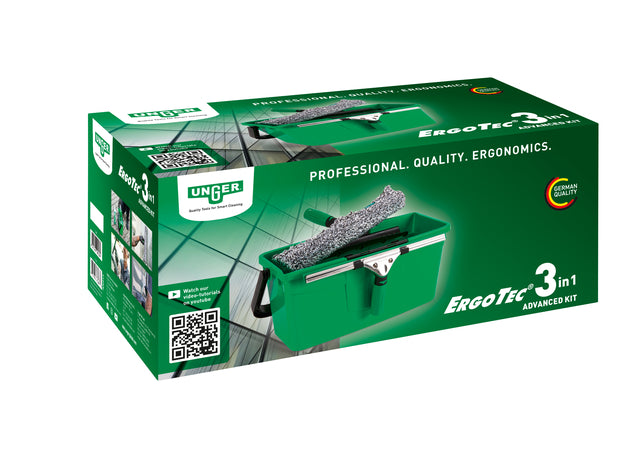 Unger - Kit pulizia vetri 3in1 Ergotec