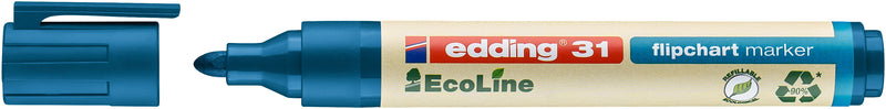 Edding - Pennarello 31 EcoLine per lavagna a fogli rotondi 1,5-3mm blu | 10 pezzi
