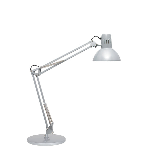 MAUL - Study desk lamp base excl.LED lamp E27 silver