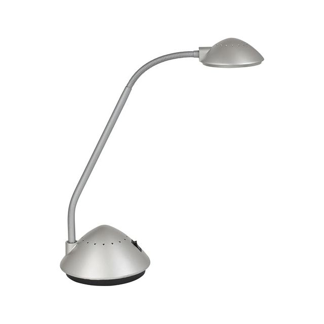 MAUL - Arc bureaulamp, LED, op voet, zilver