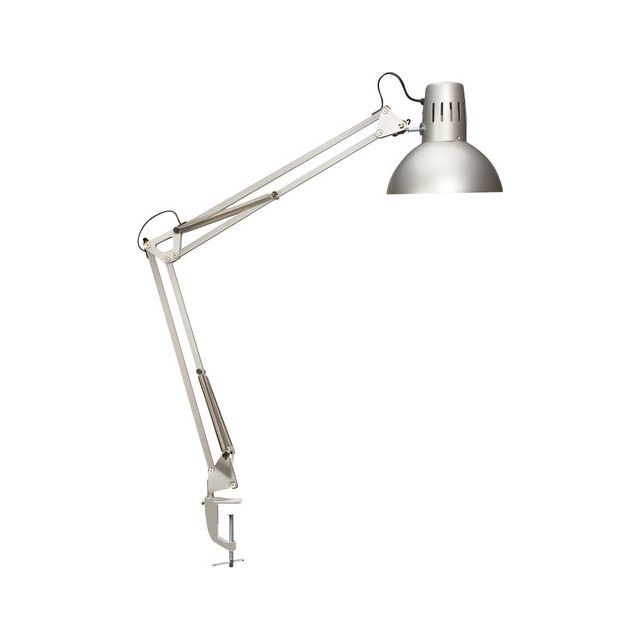 Maul - lampe de bureau d'étude, avec pince, argent