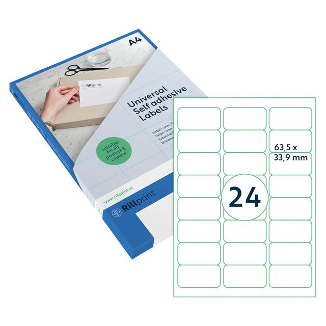 Print de rill - Étiquette 63.5x33.9 mm MAT transparent 600ST | Box une feuille de 25