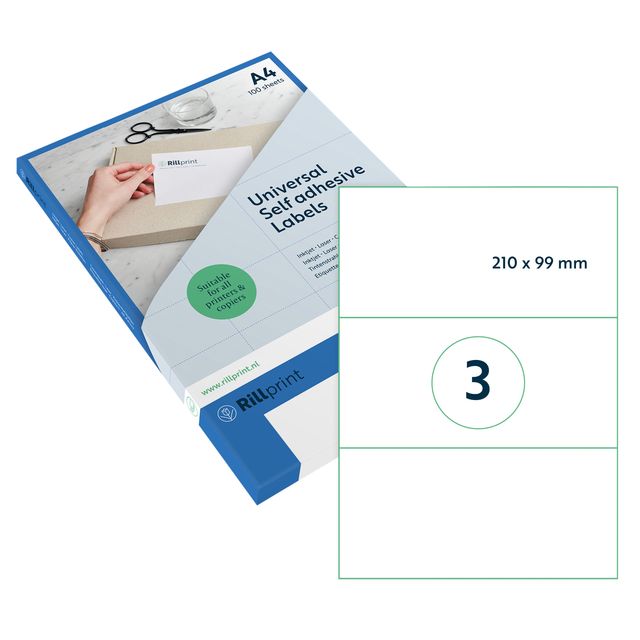 Rillprint - Label 210x99mm matt transparent 75 labels